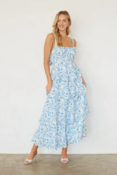 Everlee Bustier Tiered Maxi Dress