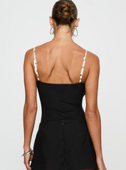 Evette Bodysuit Black / White