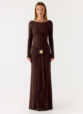 Dray Maxi Dress Chocolate
