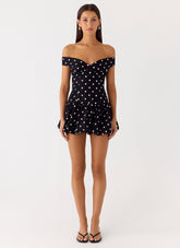 Endless Romance Mini Dress Black Polkadot