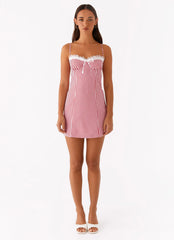 Bellissima Bustier Mini Dress - Red