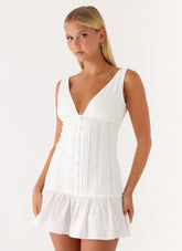 Gretel Mini Dress White