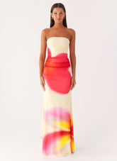 Iroha Strapless Maxi Dress Yellow