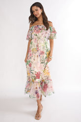 Ivelle Ruffle Maxi Dress Floral
