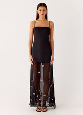 Jesiah Embellished Maxi Dress Black