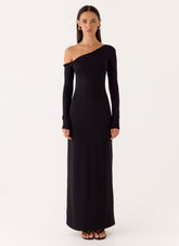 Jordana Twist Maxi Dress Black