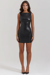 Nina Leather Mini Dress