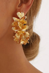 Olivia C-Shaped Floral Earrings